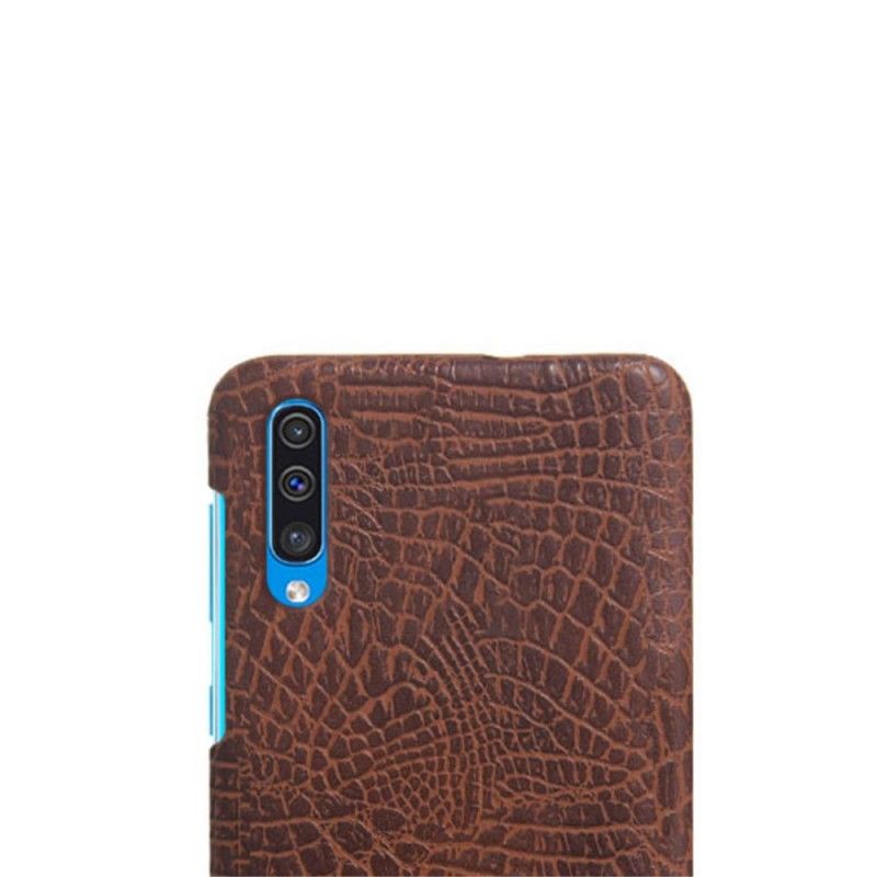 Case Kuoret Samsung Galaxy A50 Vaaleansininen Oranssi Puhelinkuoret Krokotiilin Ihovaikutus