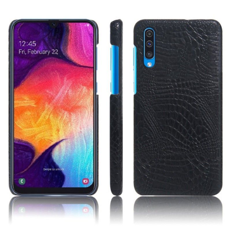 Case Kuoret Samsung Galaxy A50 Vaaleansininen Oranssi Puhelinkuoret Krokotiilin Ihovaikutus