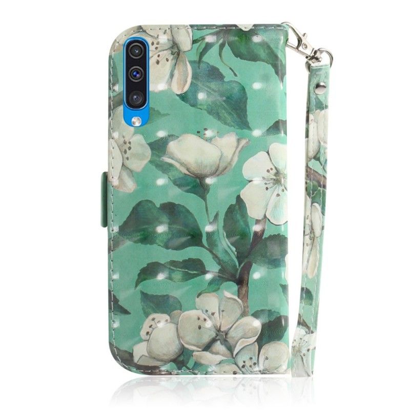 Flip Case Samsung Galaxy A50 Kukkiva Oksa Tangalla