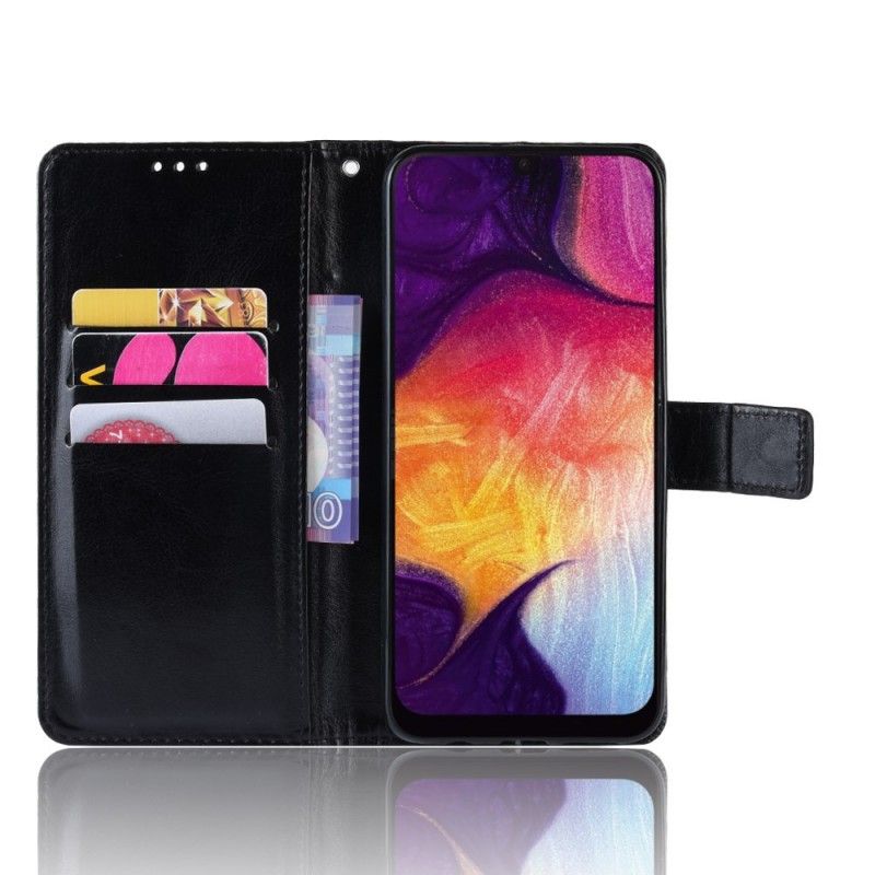 Kotelot Samsung Galaxy A50 Punainen Musta Neliön Tekonahka Suojakuori