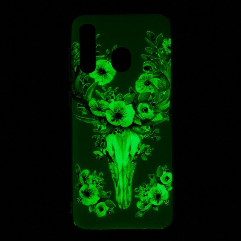 Kuori Samsung Galaxy A50 Fluoresoiva Kukkiva Hirvi Suojakuori