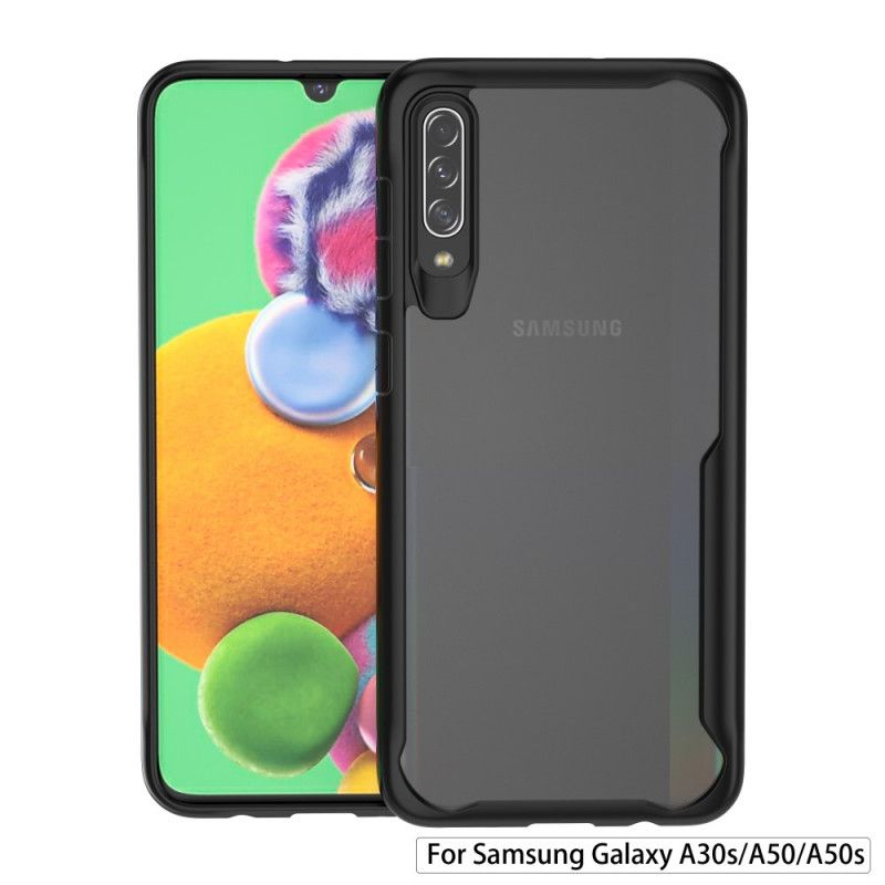 Kuori Samsung Galaxy A50 Punainen Musta Viistetty Reuna-Hybridi