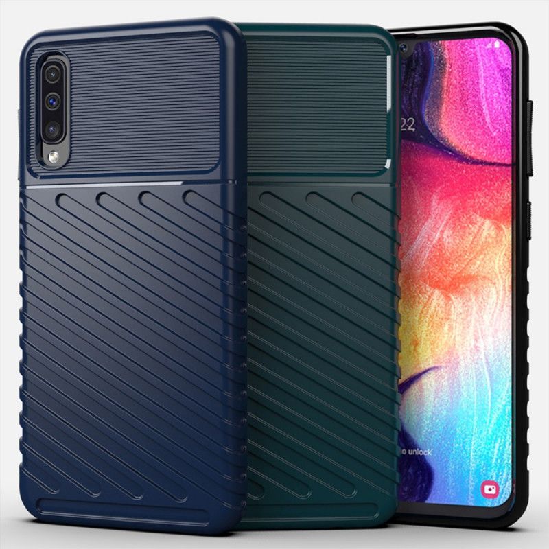 Kuori Samsung Galaxy A50 Vihreä Musta Ukkosarja Suojakuori