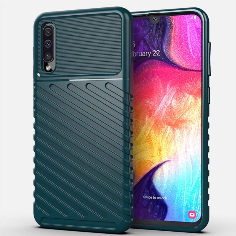 Kuori Samsung Galaxy A50 Vihreä Musta Ukkosarja Suojakuori