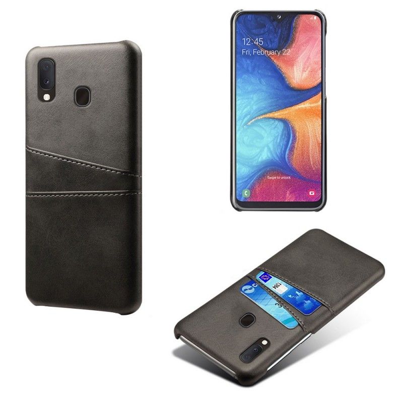 Case Kuoret Samsung Galaxy A20e Harmaa Musta Puhelinkuoret Kortin Haltija