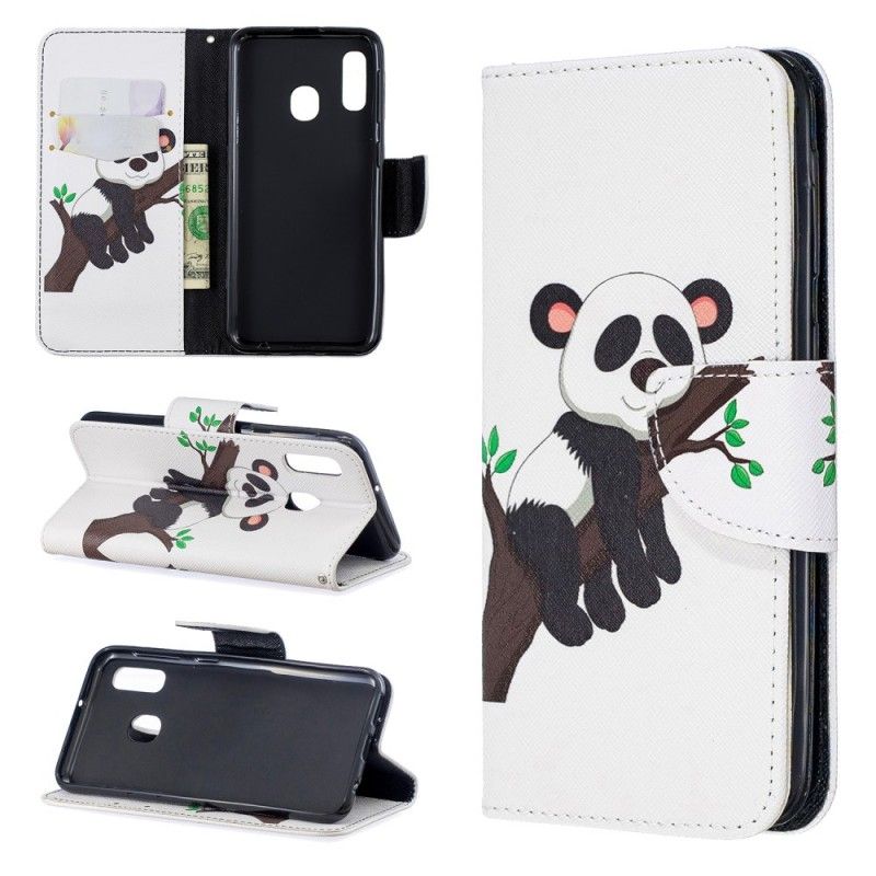 Flip Case Samsung Galaxy A20e Laiska Panda