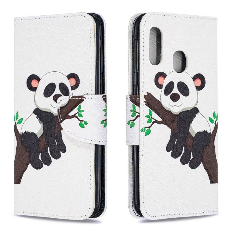 Flip Case Samsung Galaxy A20e Laiska Panda