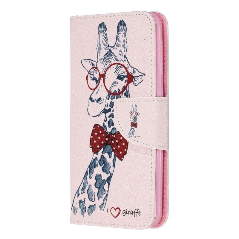 Flip Case Samsung Galaxy A20e Nörtti Kirahvi