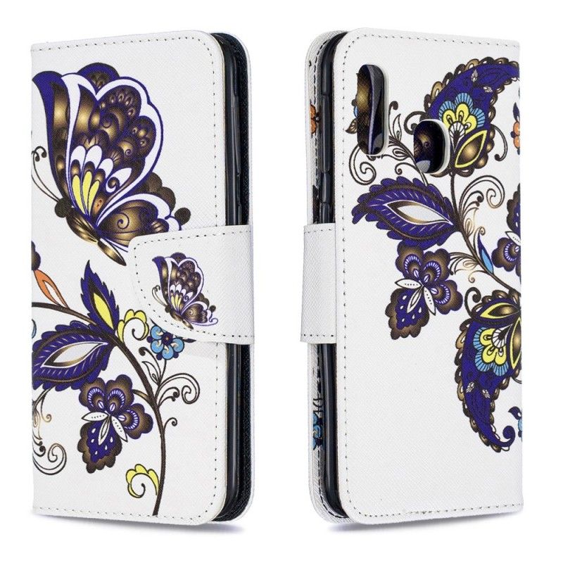 Flip Case Samsung Galaxy A20e Perhonen Tatuointi