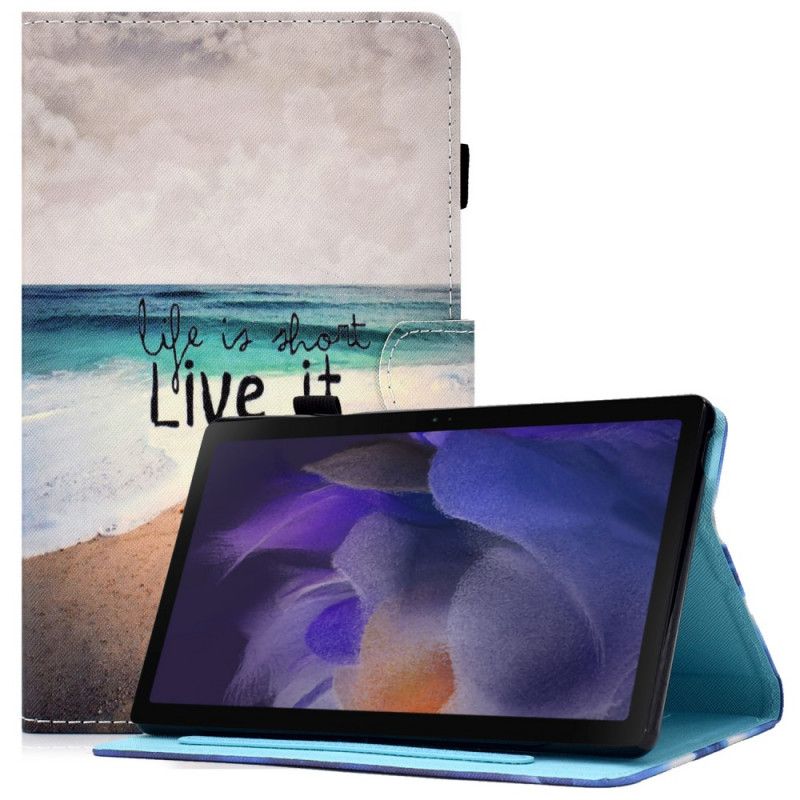 Flip Kotelot Samsung Galaxy Tab A8 (2021) Life Is Short Beach