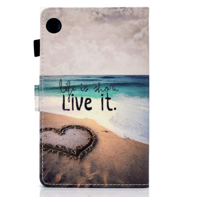 Flip Kotelot Samsung Galaxy Tab A8 (2021) Life Is Short Beach