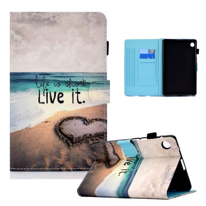 Flip Kotelot Samsung Galaxy Tab A8 (2021) Life Is Short Beach