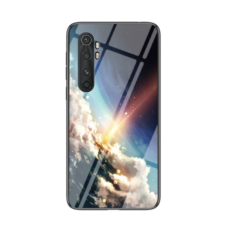 Case Kuoret Xiaomi Mi Note 10 Lite Harmaa Valkoinen Puhelinkuoret Karkaistu Lasi