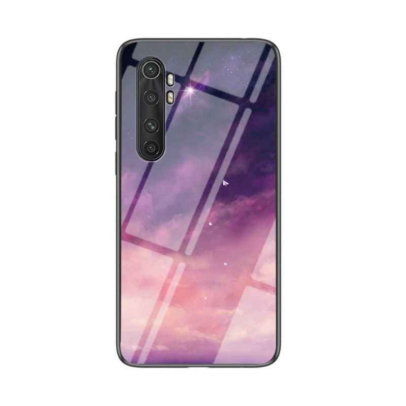 Case Kuoret Xiaomi Mi Note 10 Lite Harmaa Valkoinen Puhelinkuoret Karkaistu Lasi