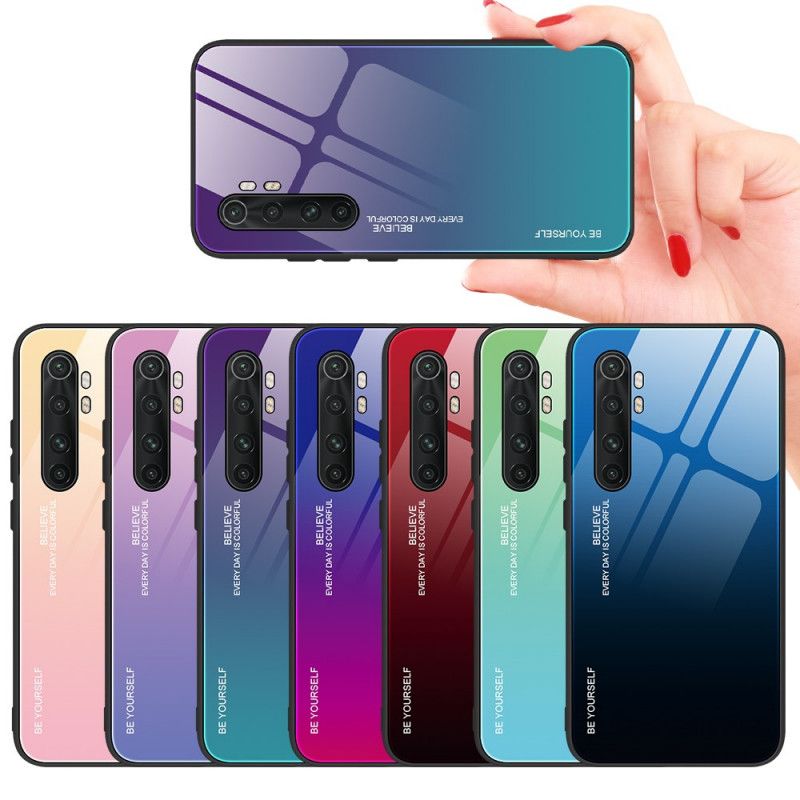 Case Kuoret Xiaomi Mi Note 10 Lite Magenta Punainen Puhelinkuoret Ole Itse Karkaistu Lasi