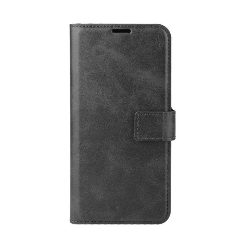 Flip Case Xiaomi Mi Note 10 Lite Harmaa Musta Erittäin Ohut Nahkaefekti