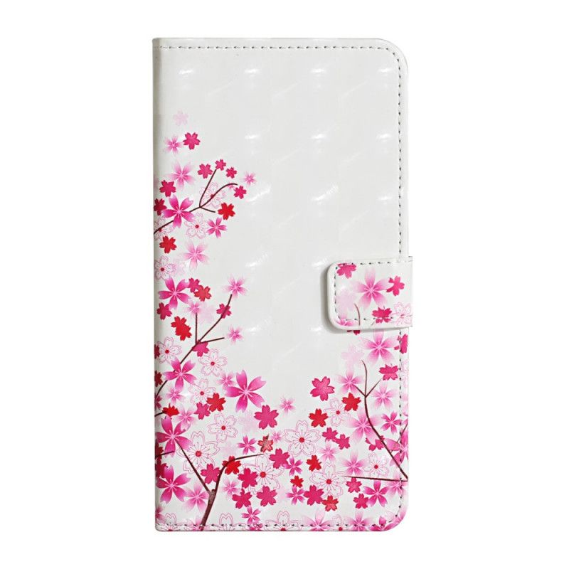 Flip Case Xiaomi Mi Note 10 Lite Magenta Valkoinen Vaaleanpunainen Vihannes