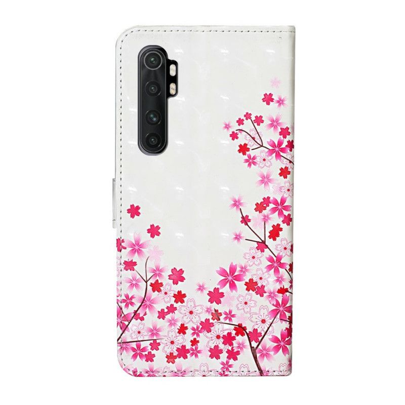 Flip Case Xiaomi Mi Note 10 Lite Magenta Valkoinen Vaaleanpunainen Vihannes