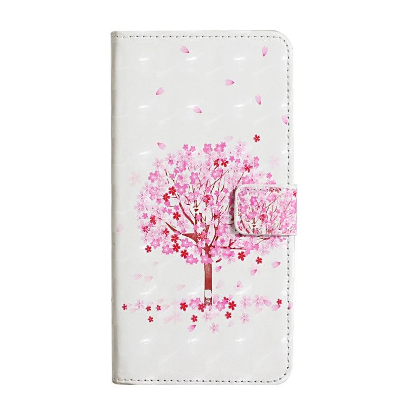 Flip Case Xiaomi Mi Note 10 Lite Magenta Valkoinen Vaaleanpunainen Vihannes