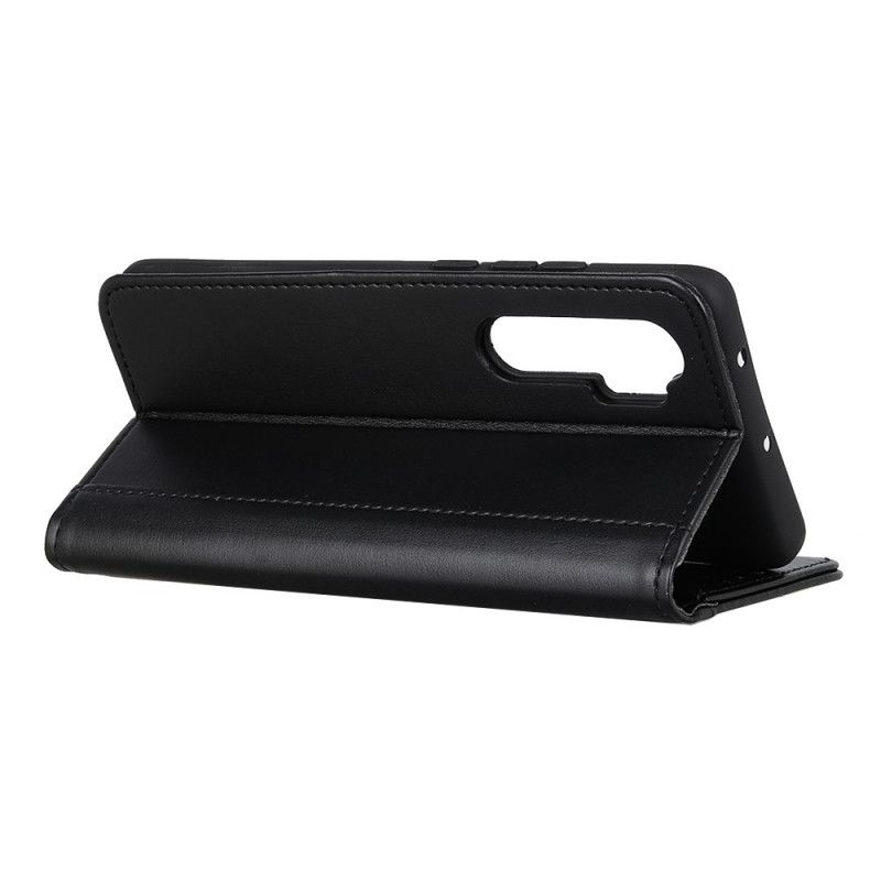 Flip Case Xiaomi Mi Note 10 Lite Punainen Musta Split Nahkainen Versio