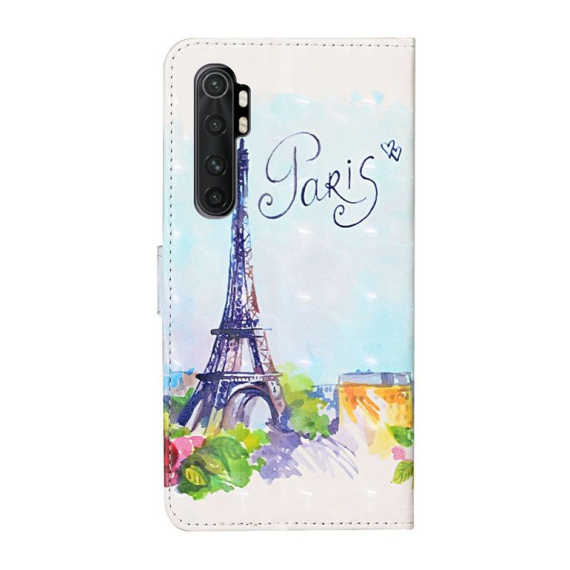 Kotelot Xiaomi Mi Note 10 Lite Vesiväri Eiffel-Torni