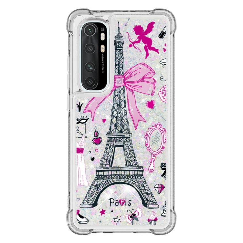 Kuori Xiaomi Mi Note 10 Lite Eiffel-Tornin Kimallus