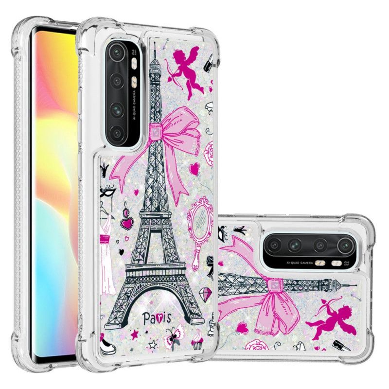 Kuori Xiaomi Mi Note 10 Lite Eiffel-Tornin Kimallus