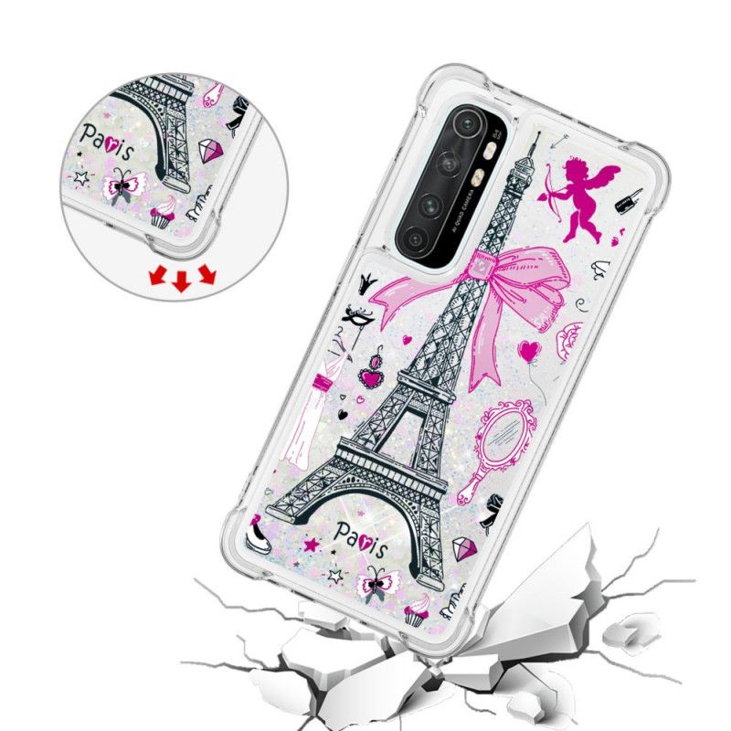 Kuori Xiaomi Mi Note 10 Lite Eiffel-Tornin Kimallus