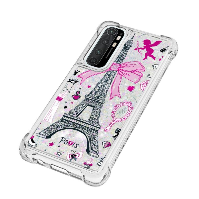 Kuori Xiaomi Mi Note 10 Lite Eiffel-Tornin Kimallus