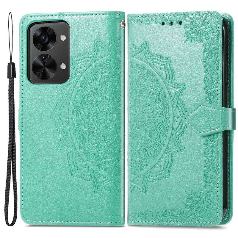 Kotelot OnePlus Nord 2T 5G Suojaketju Kuori Mandala Strap -korttipidike