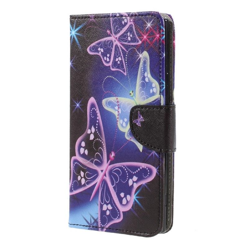 Flip Case Sony Xperia XA1 Ultra Violetti Perhosia