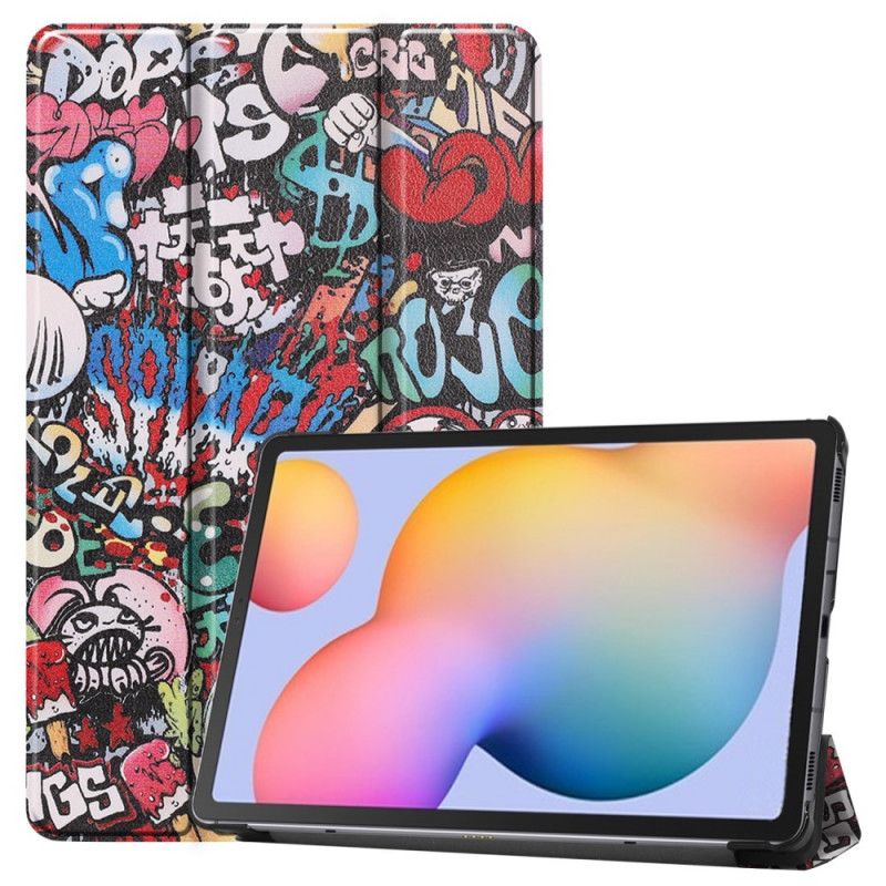 Älykäs Tapaus Samsung Galaxy Tab S6 Lite Graffiti Hauskaa