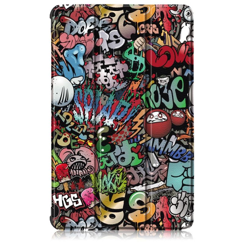 Älykäs Tapaus Samsung Galaxy Tab S6 Lite Vahvistettu Graffiti