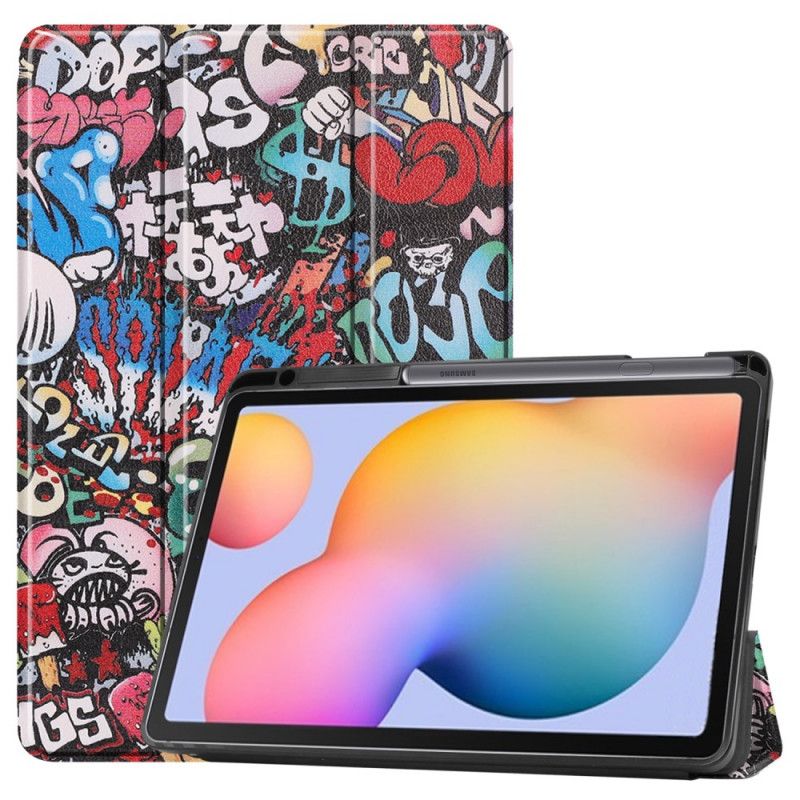 Älykotelo Samsung Galaxy Tab S6 Lite Graffiti-Kynän Pidike