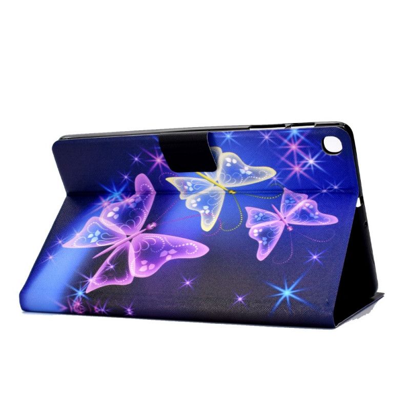 Flip Case Samsung Galaxy Tab S6 Lite Violetti Tummansininen Perhonen Keiju