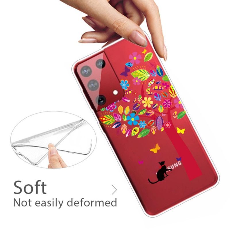 Case Kuoret Samsung Galaxy S21 Ultra 5G Puhelinkuoret Kissa Puun Alla