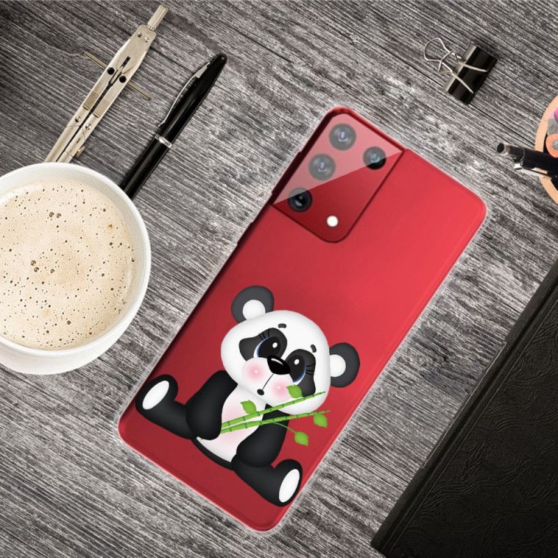 Case Kuoret Samsung Galaxy S21 Ultra 5G Puhelinkuoret Läpinäkyvä Surullinen Panda