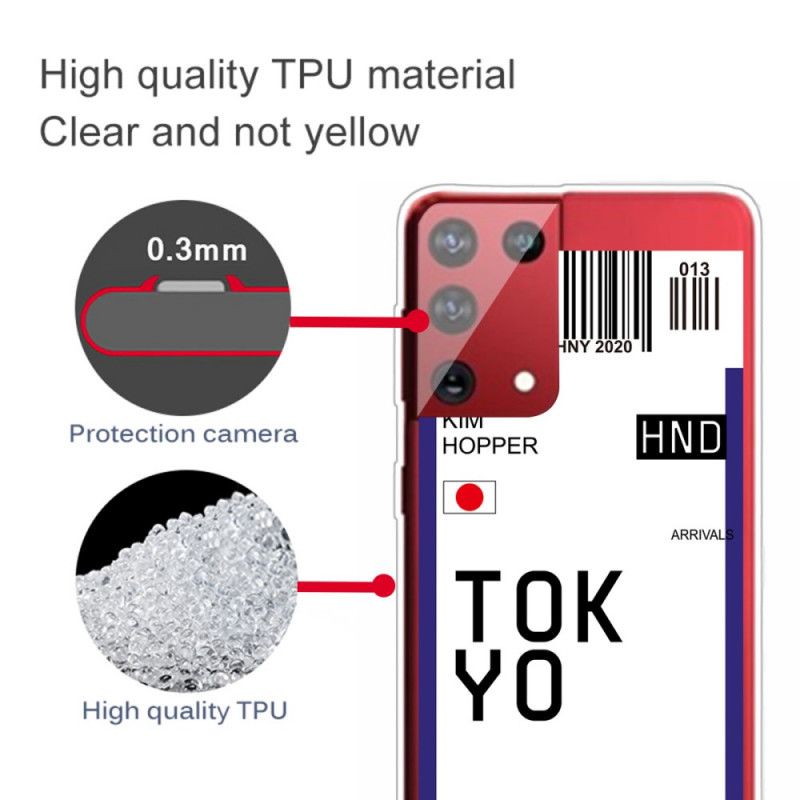 Case Kuoret Samsung Galaxy S21 Ultra 5G Tummansininen Tummansininen Puhelinkuoret Maihinnousukortti Tokio