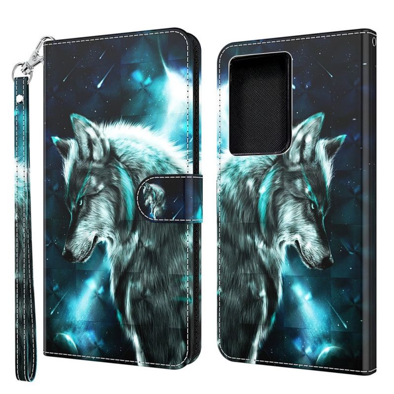 Flip Case Samsung Galaxy S21 Ultra 5G Majesteettinen Susi