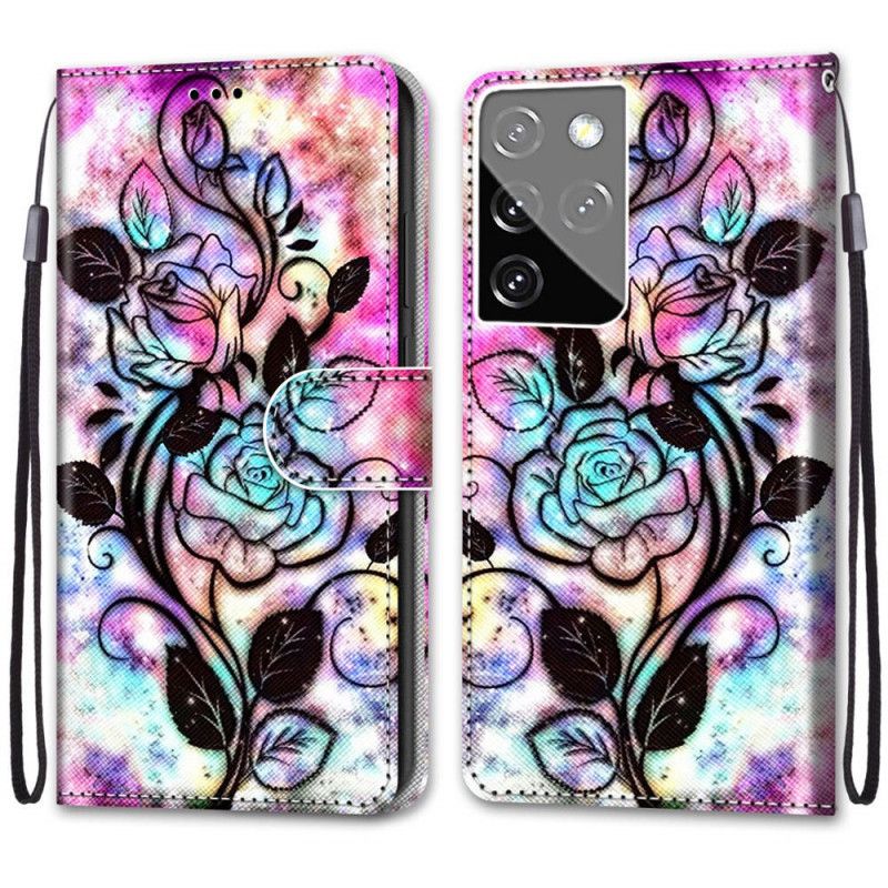 Flip Case Samsung Galaxy S21 Ultra 5G Neonkukkia