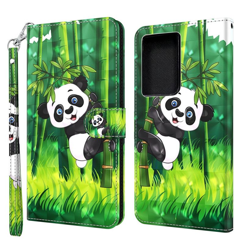 Kotelot Samsung Galaxy S21 Ultra 5G Panda Ja Bambu