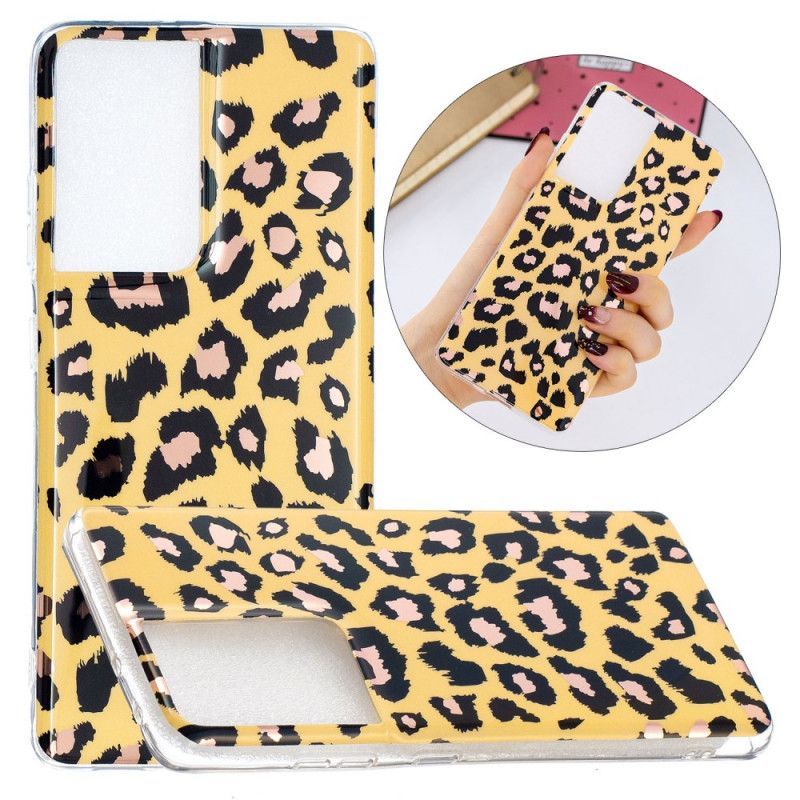 Kuori Samsung Galaxy S21 Ultra 5G Leopardityyli Marmori