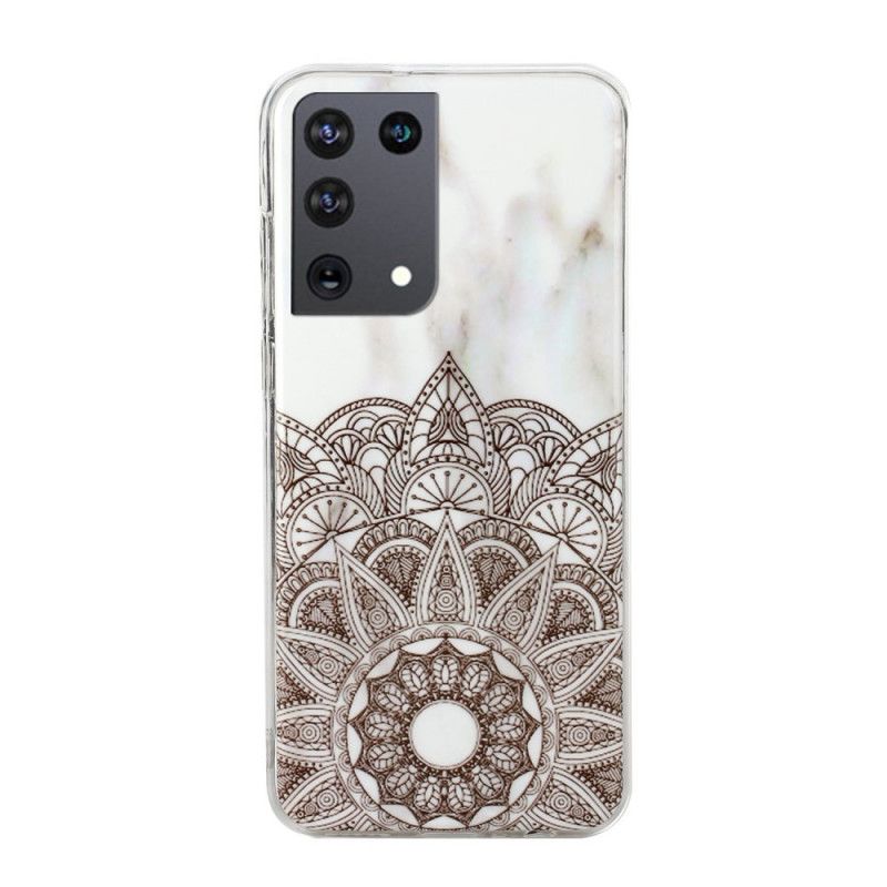 Kuori Samsung Galaxy S21 Ultra 5G Marmoroitu Mandala