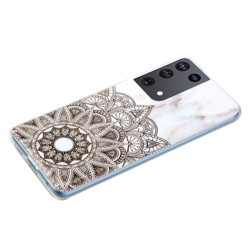 Kuori Samsung Galaxy S21 Ultra 5G Marmoroitu Mandala