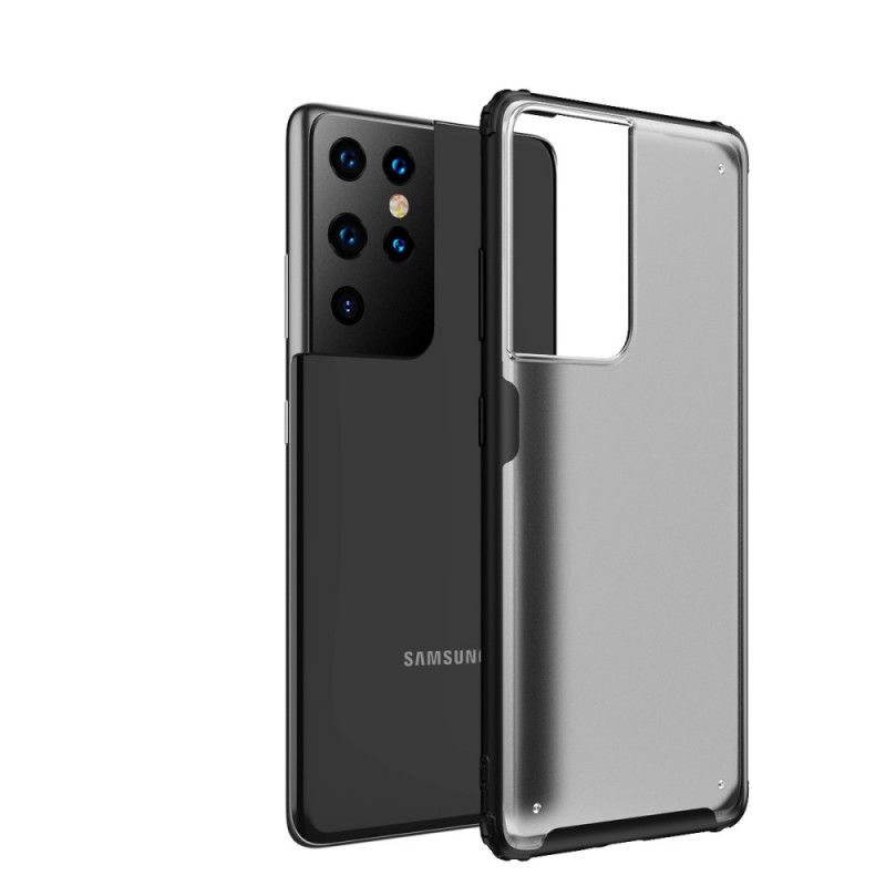 Kuori Samsung Galaxy S21 Ultra 5G Punainen Musta Himmeä Hybridi Suojakuori