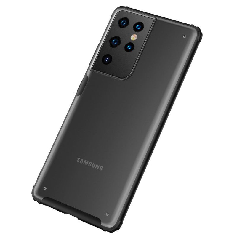 Kuori Samsung Galaxy S21 Ultra 5G Punainen Musta Himmeä Hybridi Suojakuori