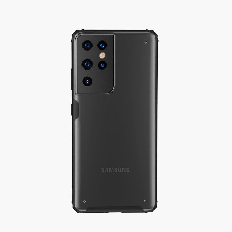 Kuori Samsung Galaxy S21 Ultra 5G Punainen Musta Himmeä Hybridi Suojakuori