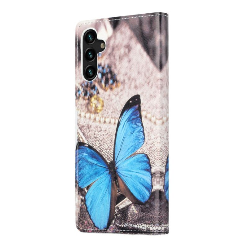 Flip Kotelot Samsung Galaxy A13 5g Blue Butterfly