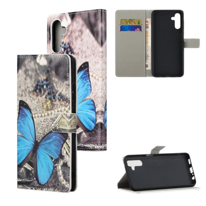 Flip Kotelot Samsung Galaxy A13 5g Blue Butterfly