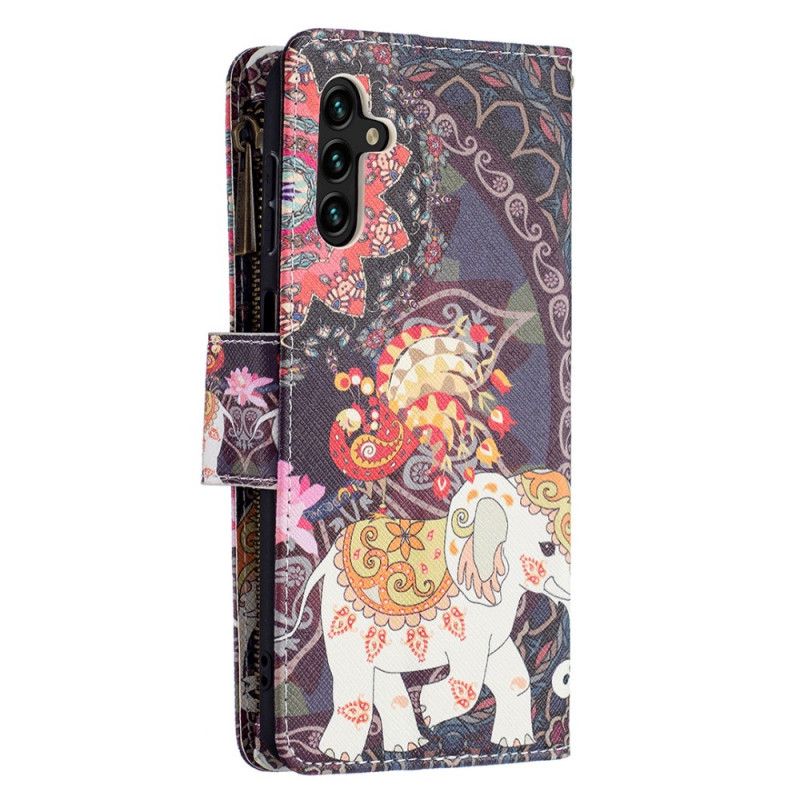 Flip Kotelot Samsung Galaxy A13 5g Elephant-vetoketjullinen Tasku